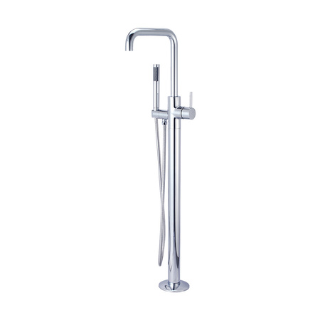 PIONEER FAUCETS Single Handle Floor Mount Freestanding Tub Trim Set, Single Hole, Chrm, Handle Style: Lever 4MT910T